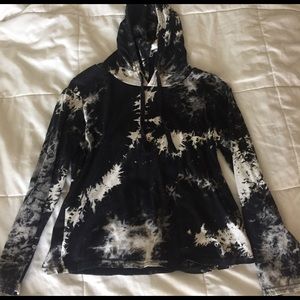 Black and White Acid Wash Sweatshirt
