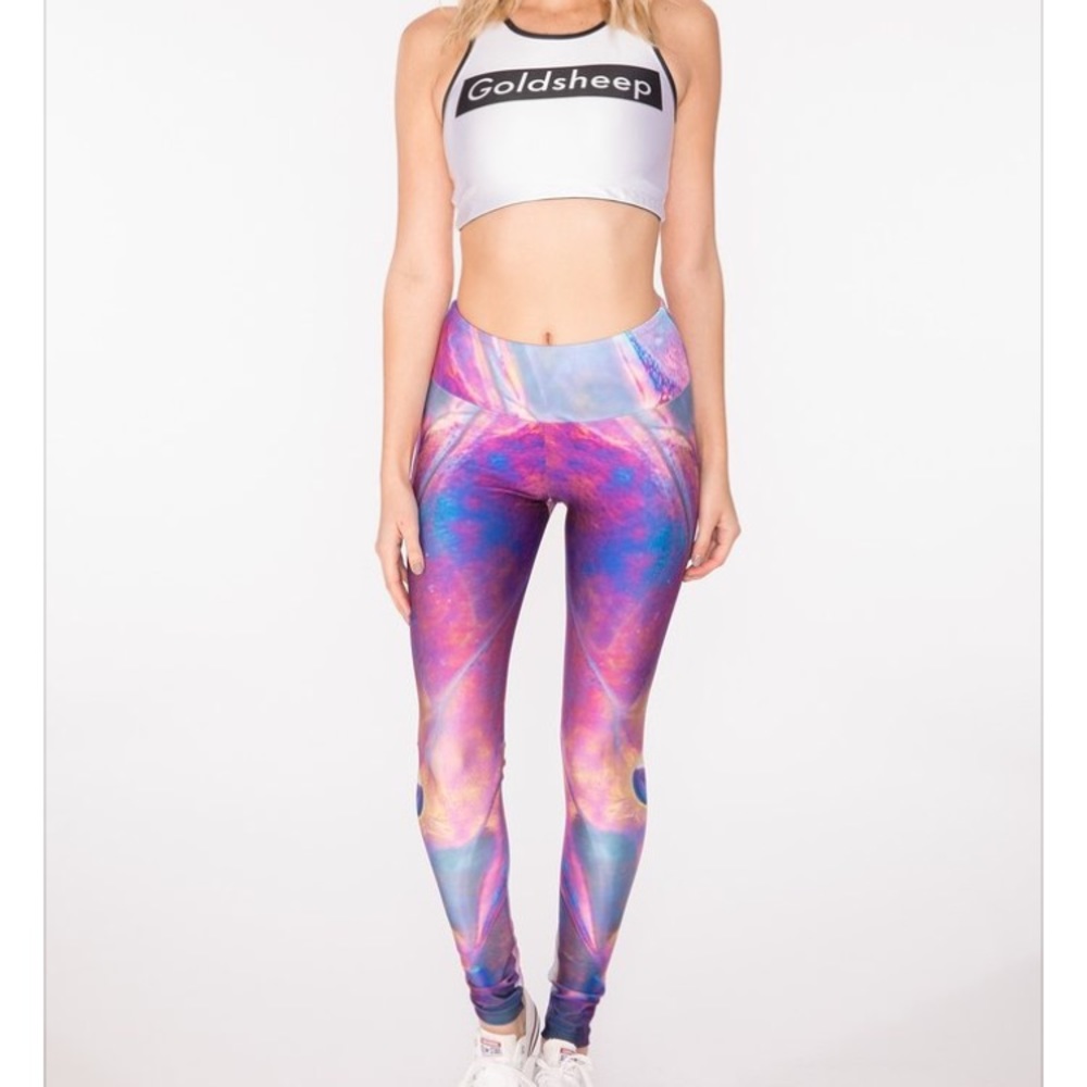 GOLDSHEEP pink albalone leggings! Size small