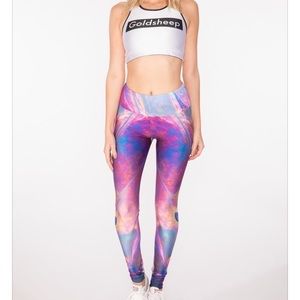 GOLDSHEEP pink albalone leggings! Size small