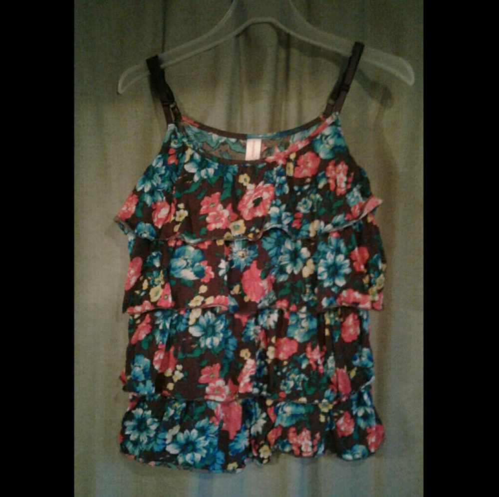 SOLD No Boundaries Floral Tank Top, Size XL