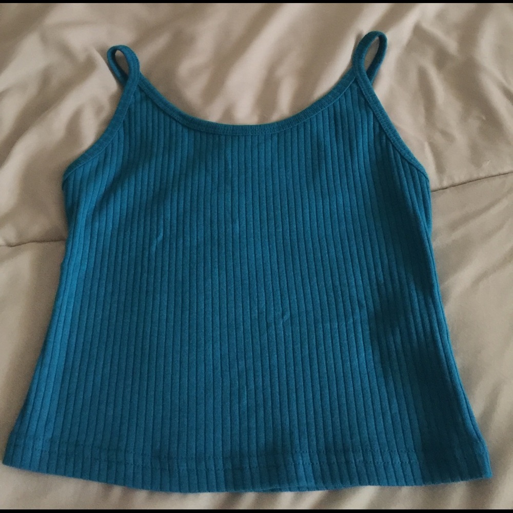 Topshop crop top in beautiful blue color. Size 2