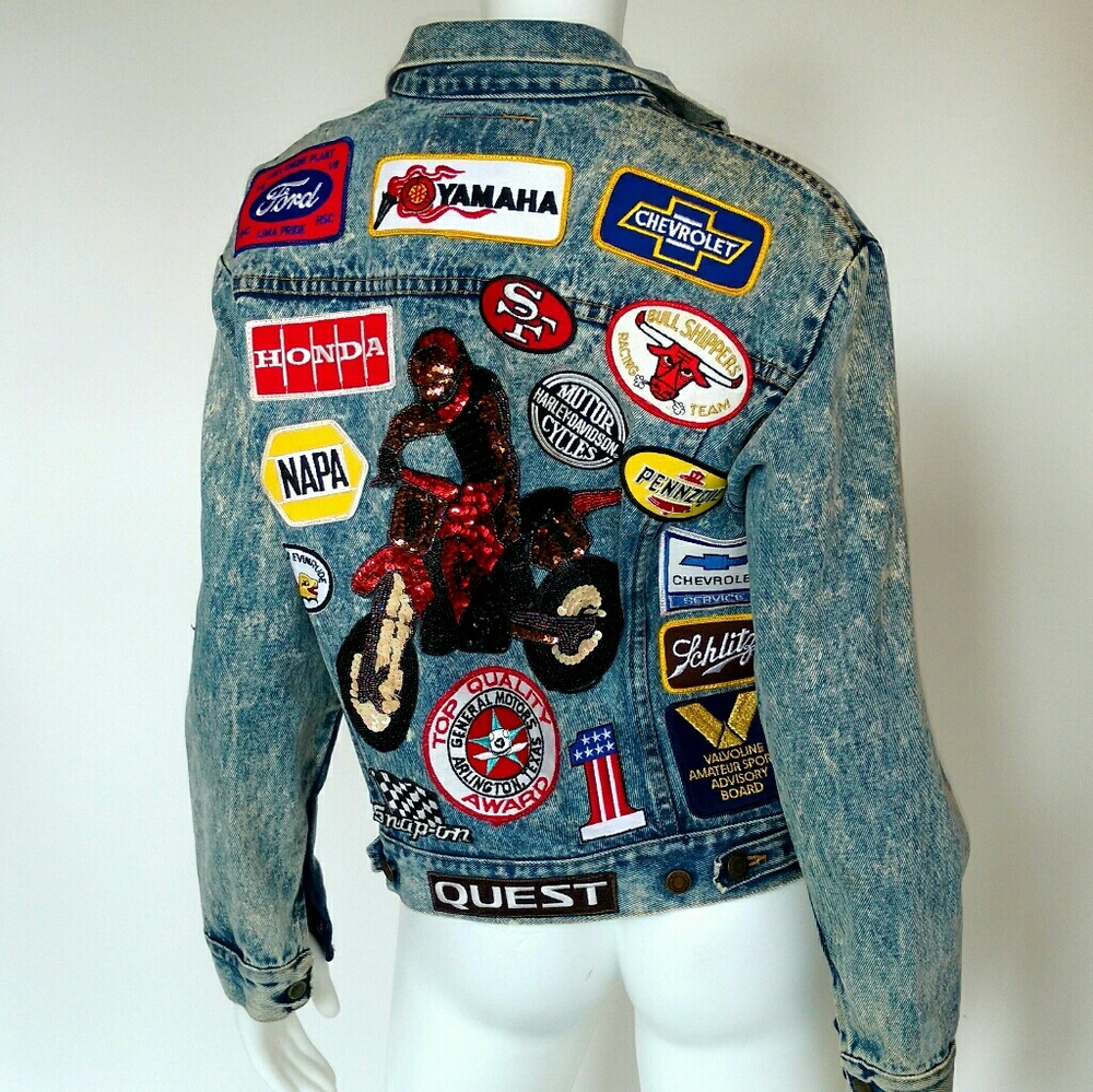 Vintage Wrangler Denim Jacket With Patches