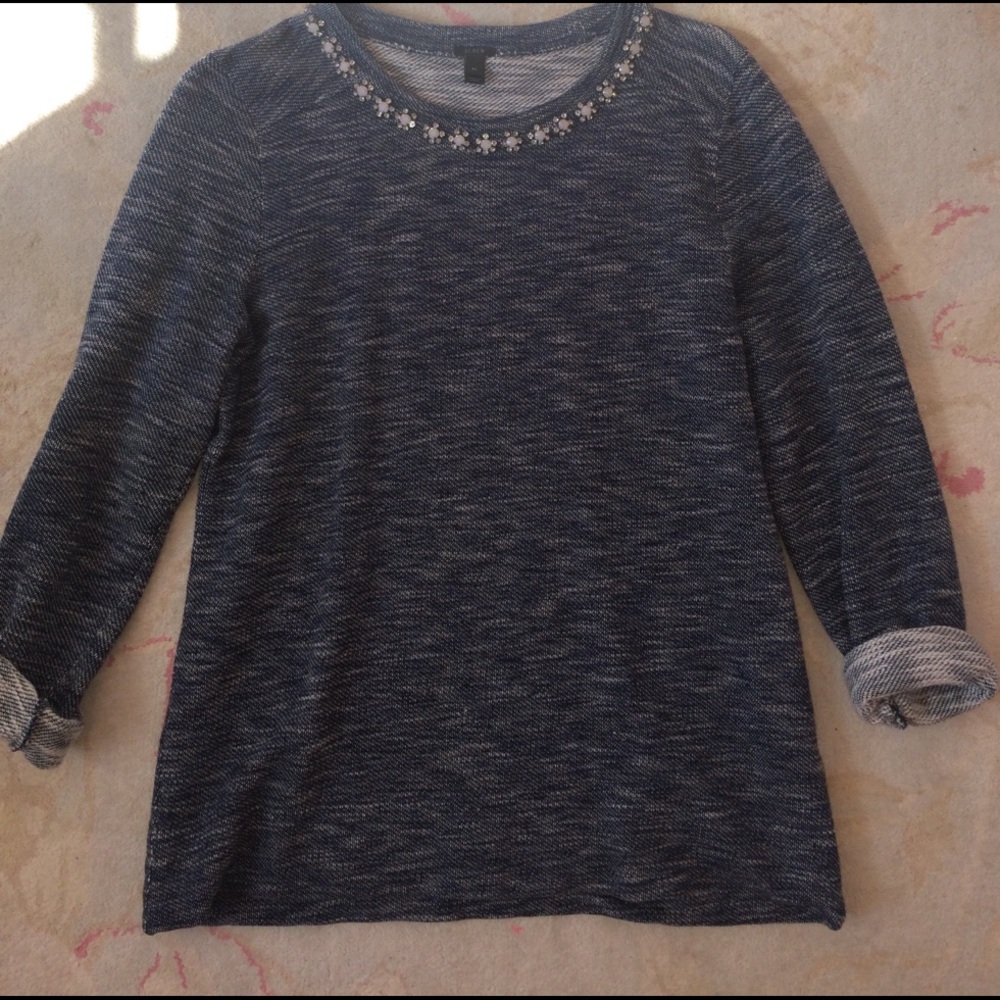 J. Crew Embellished Sweater