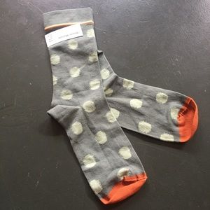 Bonne Maison polka dot socks. Mid-calf.