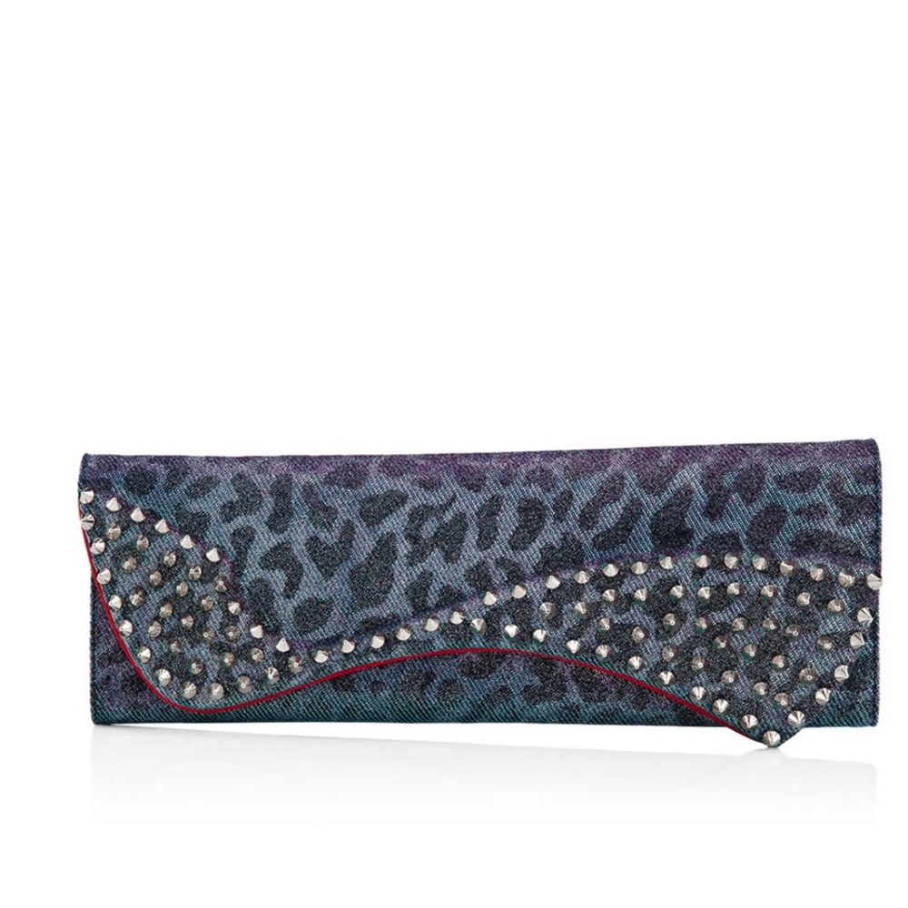 👏SOLD!👏 LOUBOUTIN Pigalle Blue Leopard Clutch