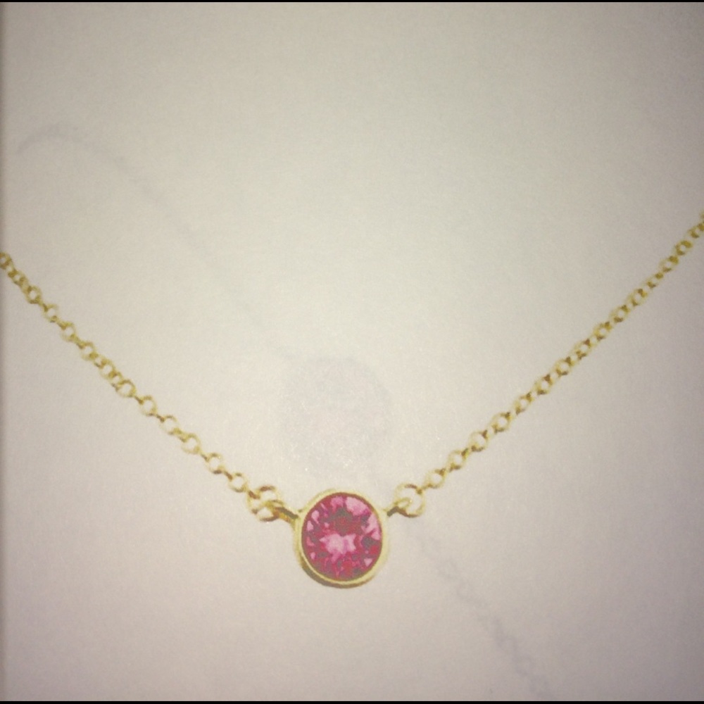 NEW Pink CW Charm Bracelet Rhodium Plated