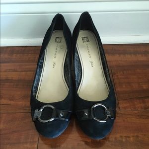 Anne Klein Black Suede Heels