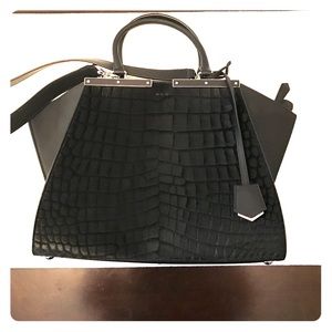 Beautiful black leather fendi bag