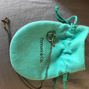 Tiffany & Co. lower case "a" sterling letter/chain