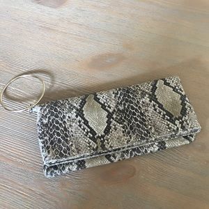 Faux Snake Skin Wristlet Purse