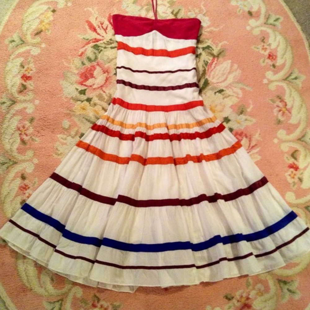 🔴Rainbow 🌈 ANTHROPOLOGIE circle dress 👗 2P❤️
