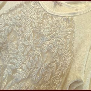 Charlotte Russe Lace/Sparkly Sweater