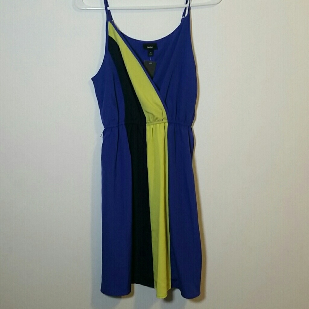 Blue and green dress