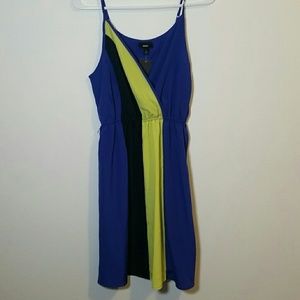 Blue and green dress