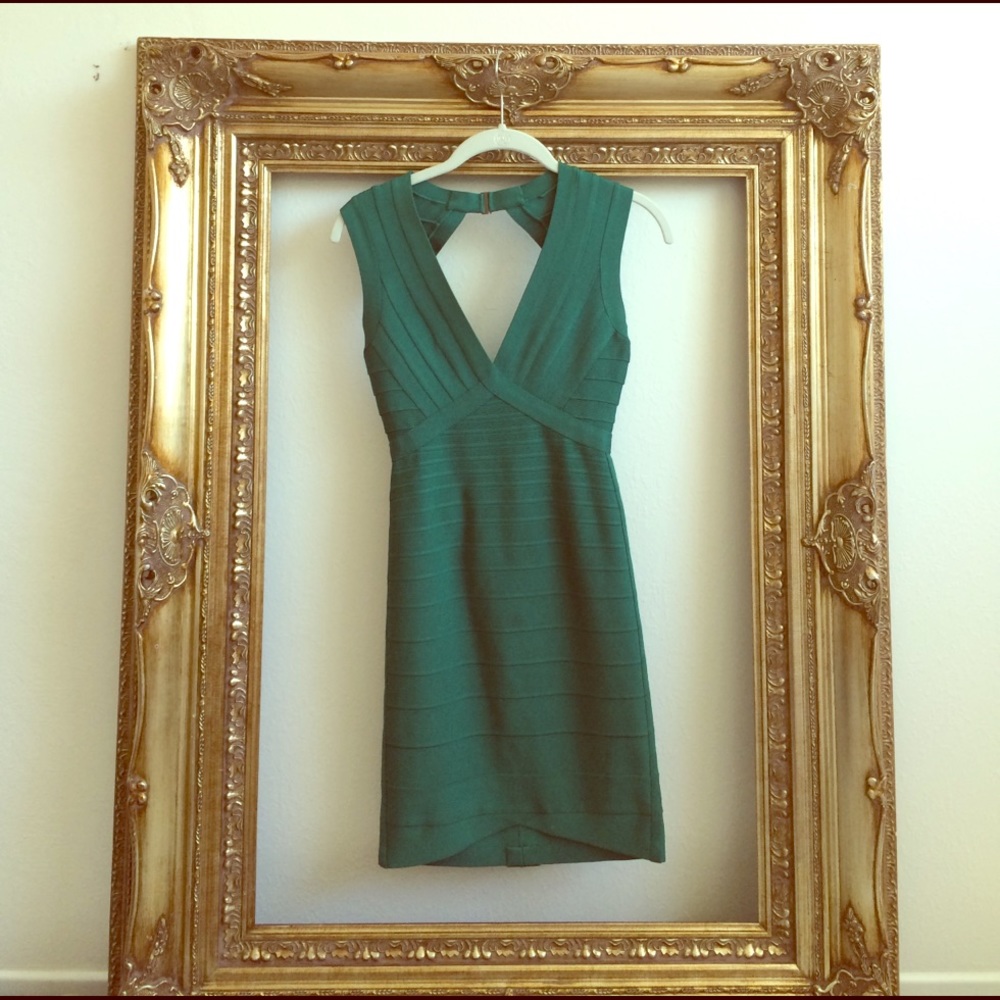 Hervé Léger V-neck Bandage Dress