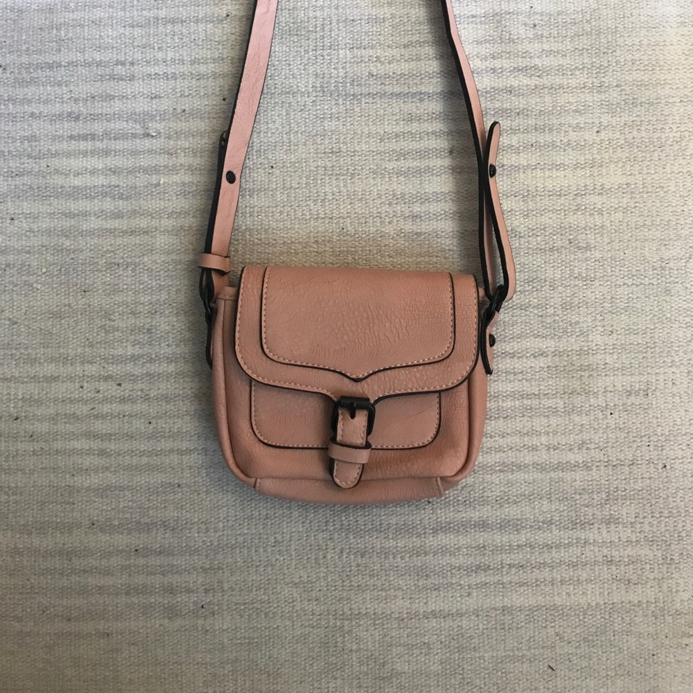 Tan Pink Cross Body Bag