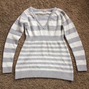 Sparkly Gray and White Sweater
