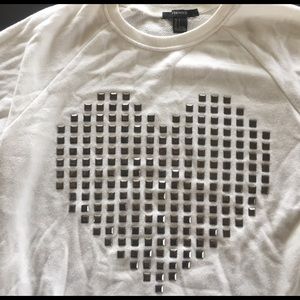 Metallic Heart Sweatshirt