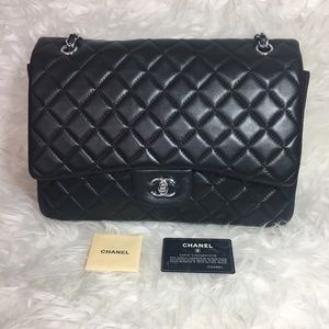 Chanel Quilted Lambskin Single Flap Maxi Bag