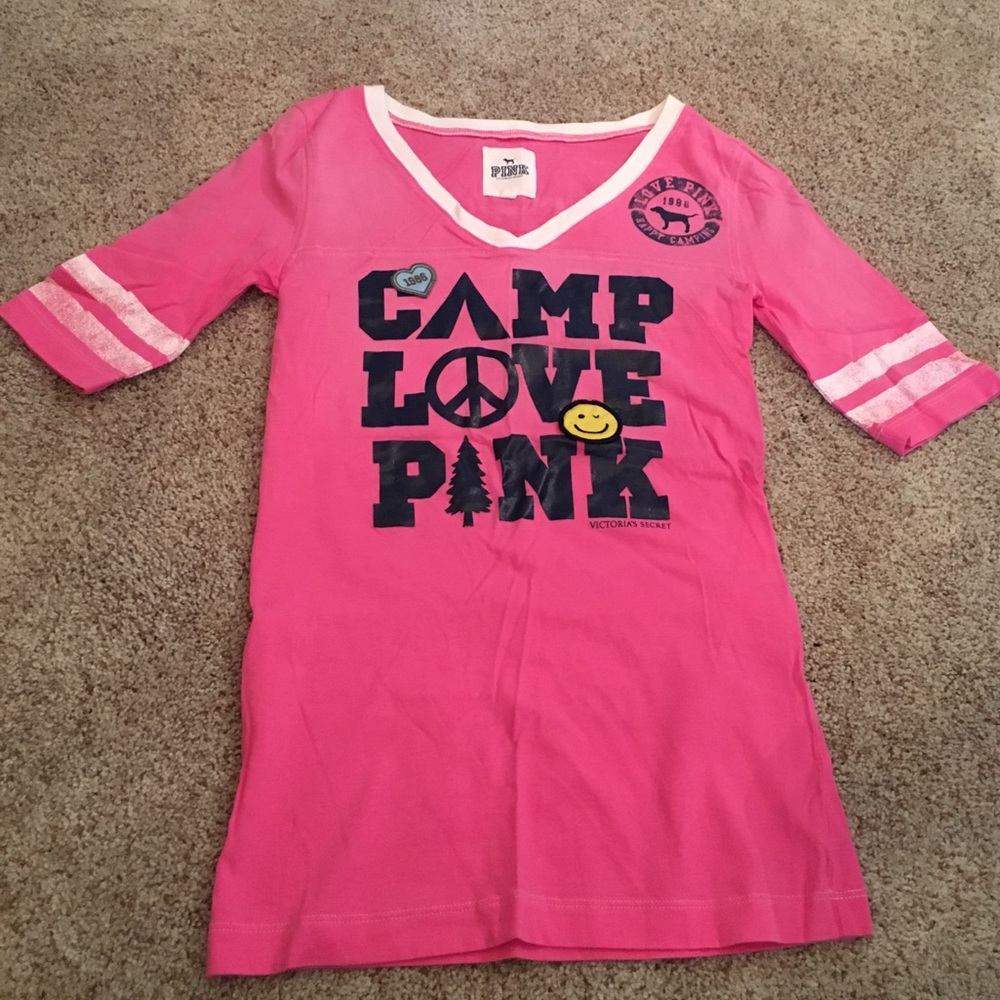 Victoria's Secret PINK graphic tee in pink in XS
