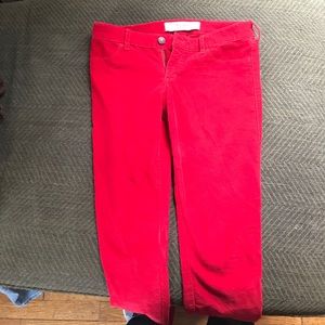 Red Corduroy skinny jeans