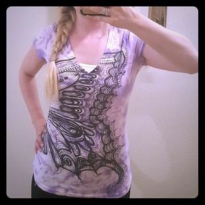 Purple tie-dye T-shirt