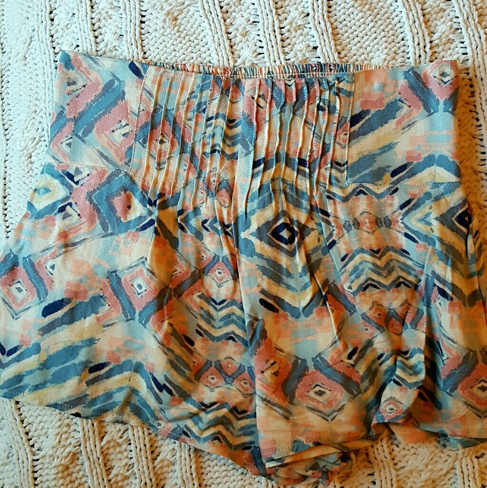Colorful Tribal Print Shorts
