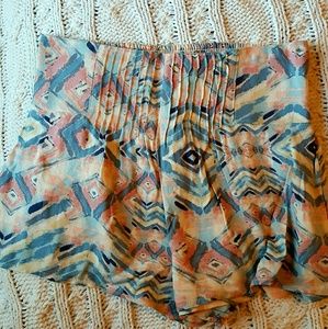 Colorful Tribal Print Shorts