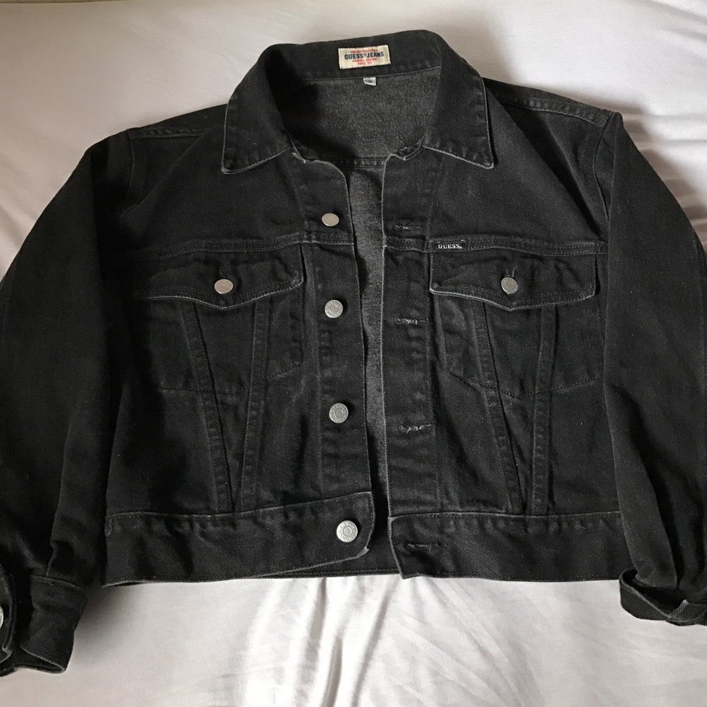 Vintage Cropped Guess Denim Jacket