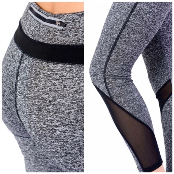 Mesh Inlay Active Wear Leggings - Picture 3 of 4