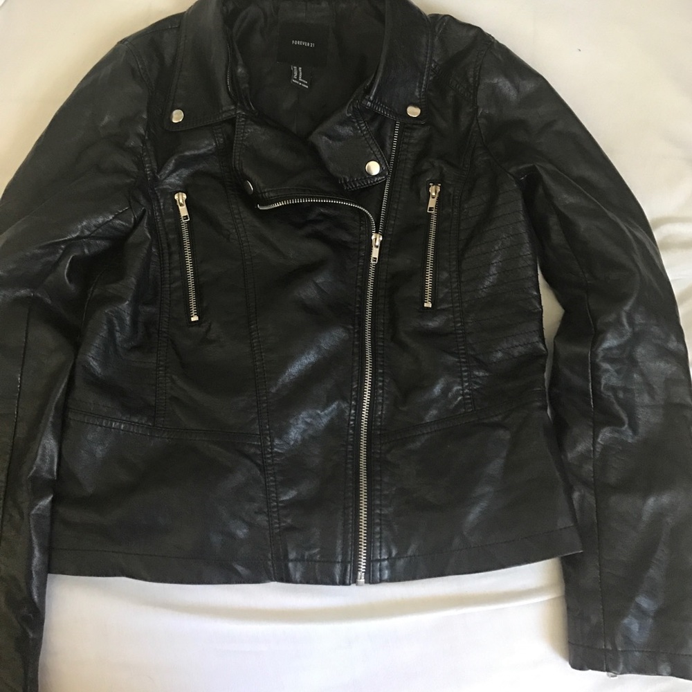 Cool black leather jacket