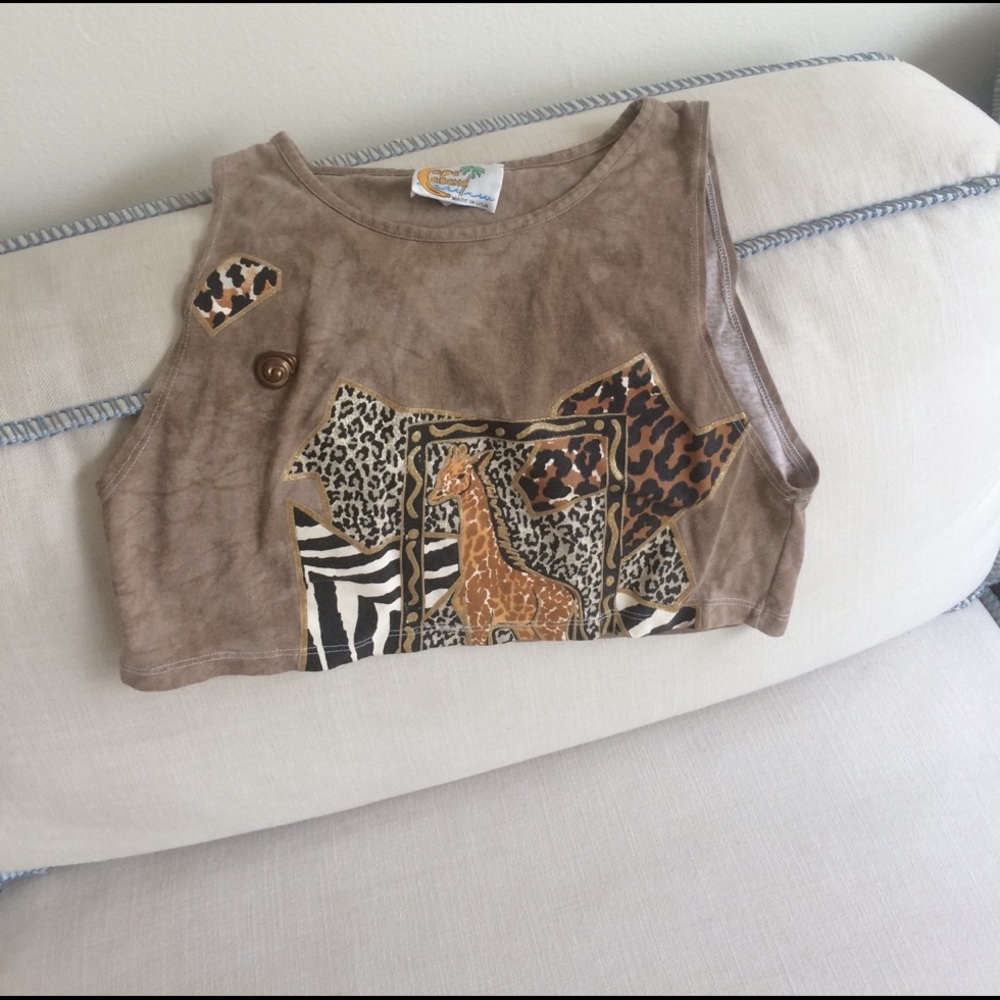 Giraffe crop top size s