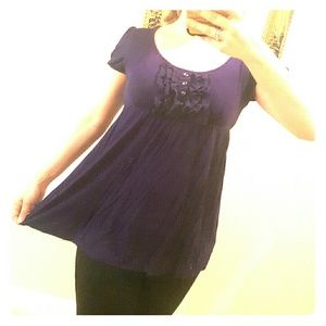 Purple Ruffle Tunic