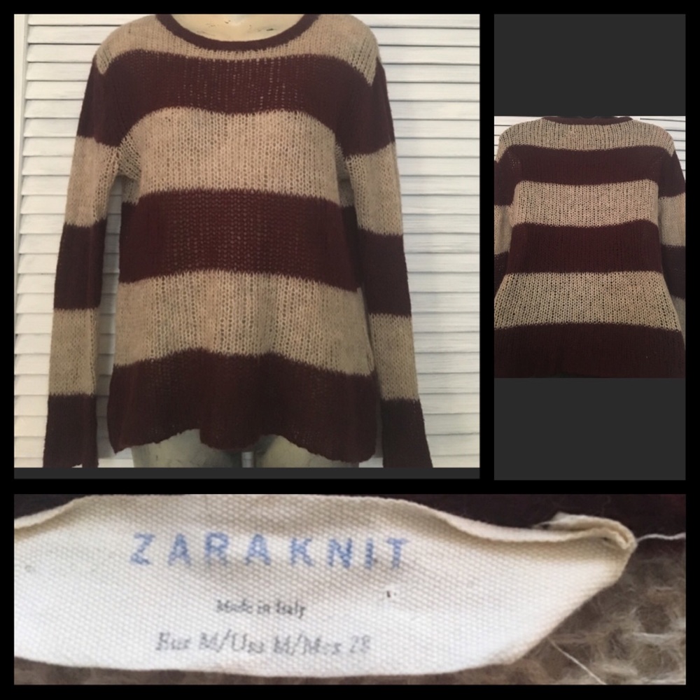 Zara knit striped sweater