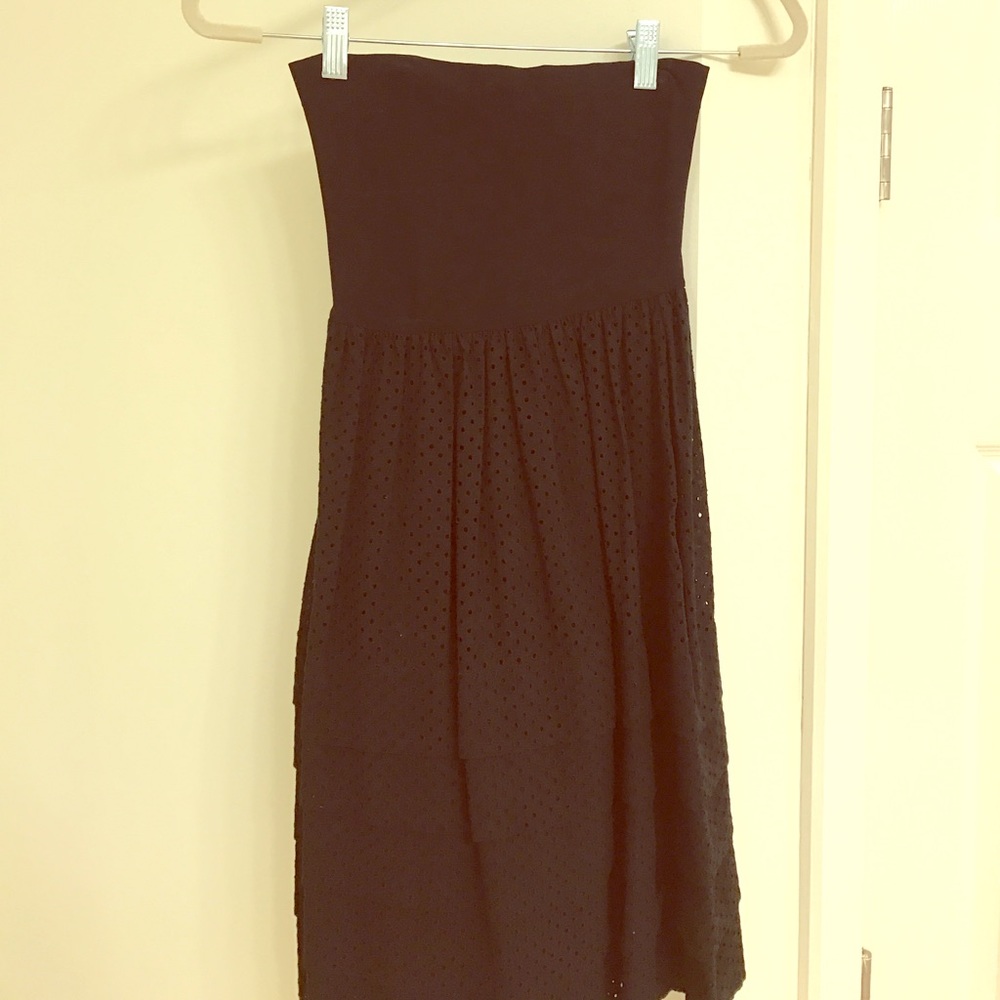 Black strapless Theory sundress