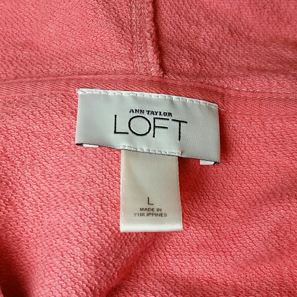 Coral pink sweater zip up