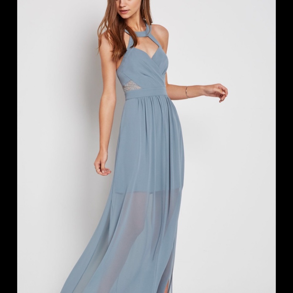 surplice dress chiffon wedding - Picture 1 of 5