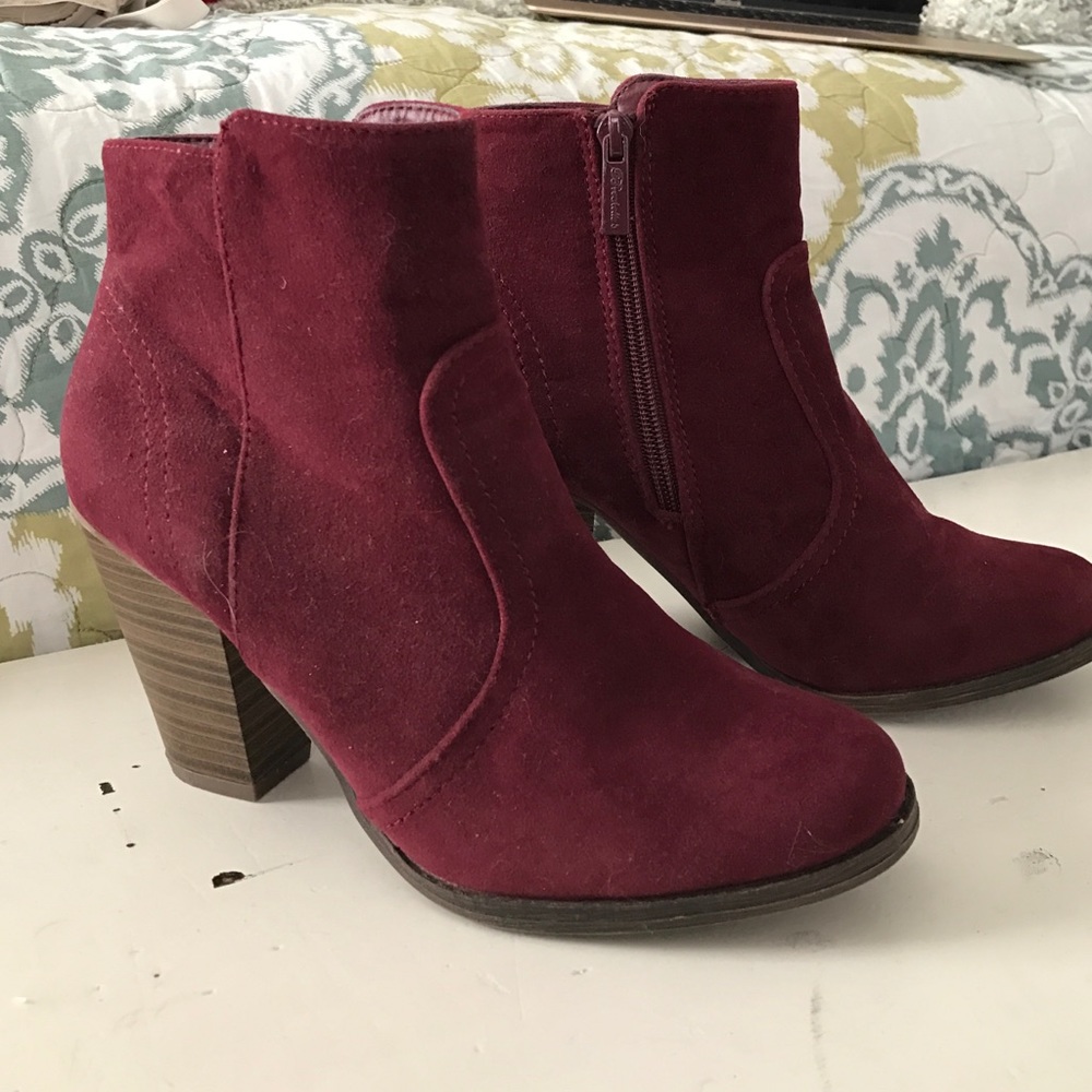 Burgundy Booties