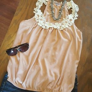 S/M LACE & SILK FEELING TANK <3