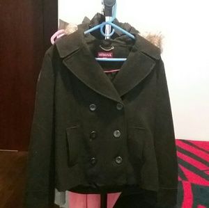 Black merona peacoat