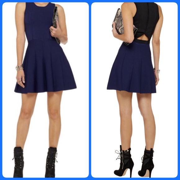 💙🖤👠W118 Rayne Royal Blue/ Black Ponte Dress💙🖤 - Picture 1 of 15