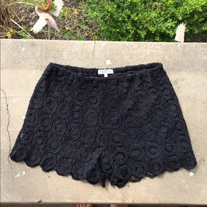 Fire brand black lace shorts
