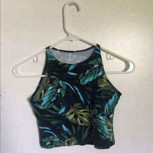 American Apparel Tropical Print Crop Top