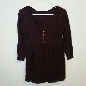 Maroon button blouse