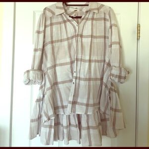 FREE PEOPLE RUFFLE FLANNEL