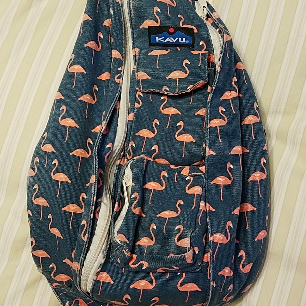 Kavu rope bag flamingo print