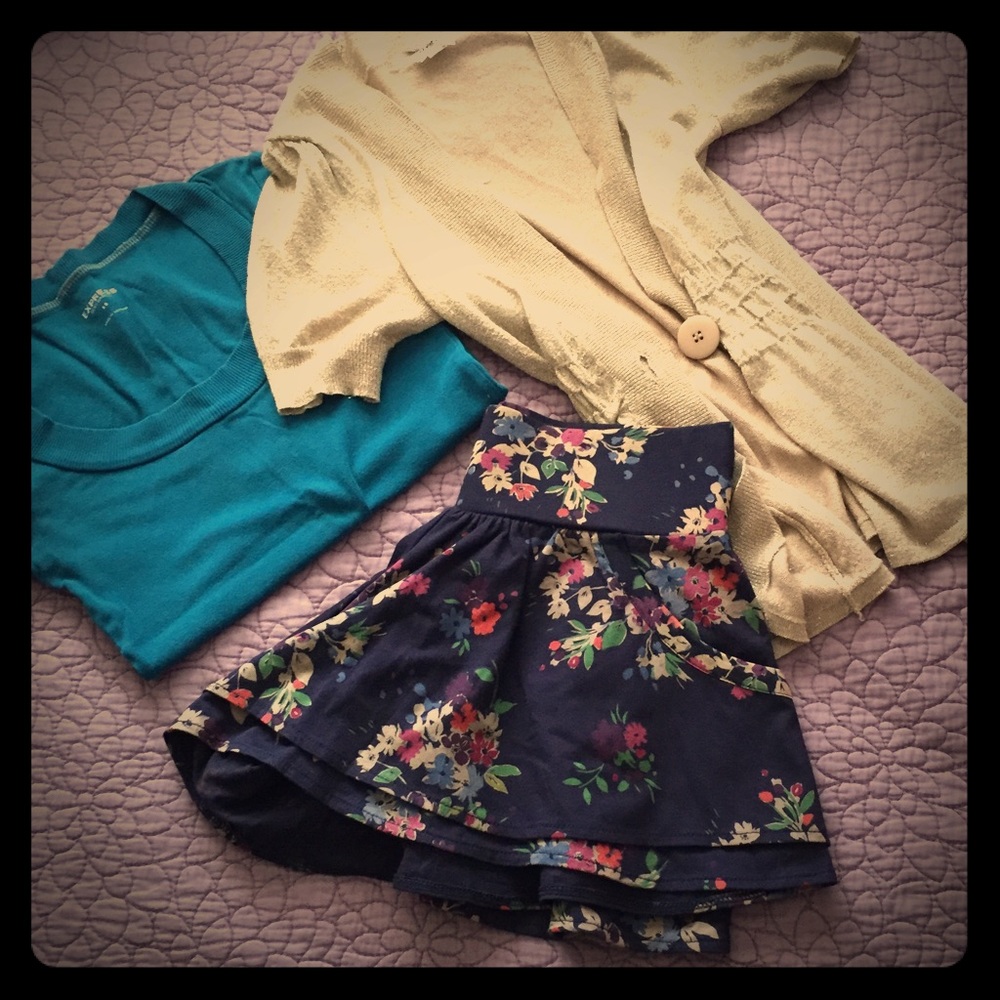 Floral Print Skort