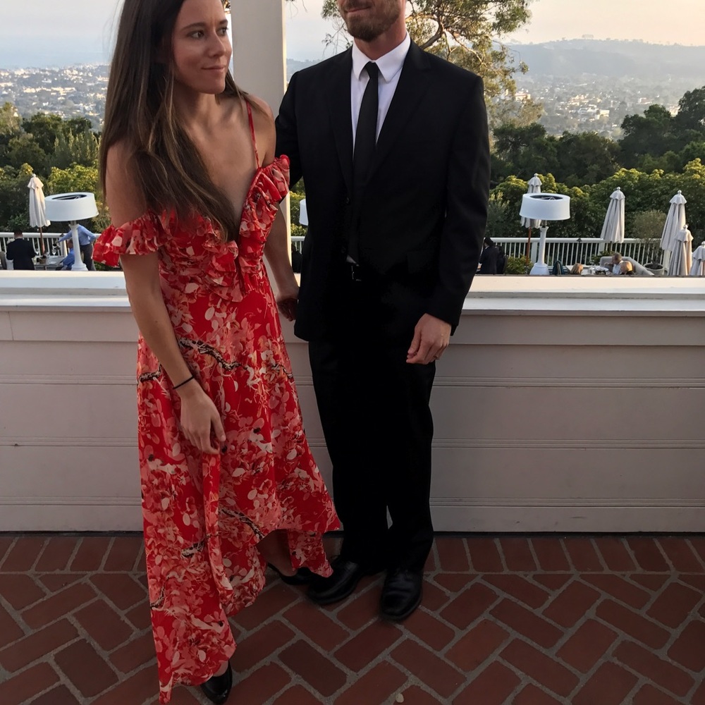 Meghan LA Eden Rose Off-the-shoulder Maxi Dress