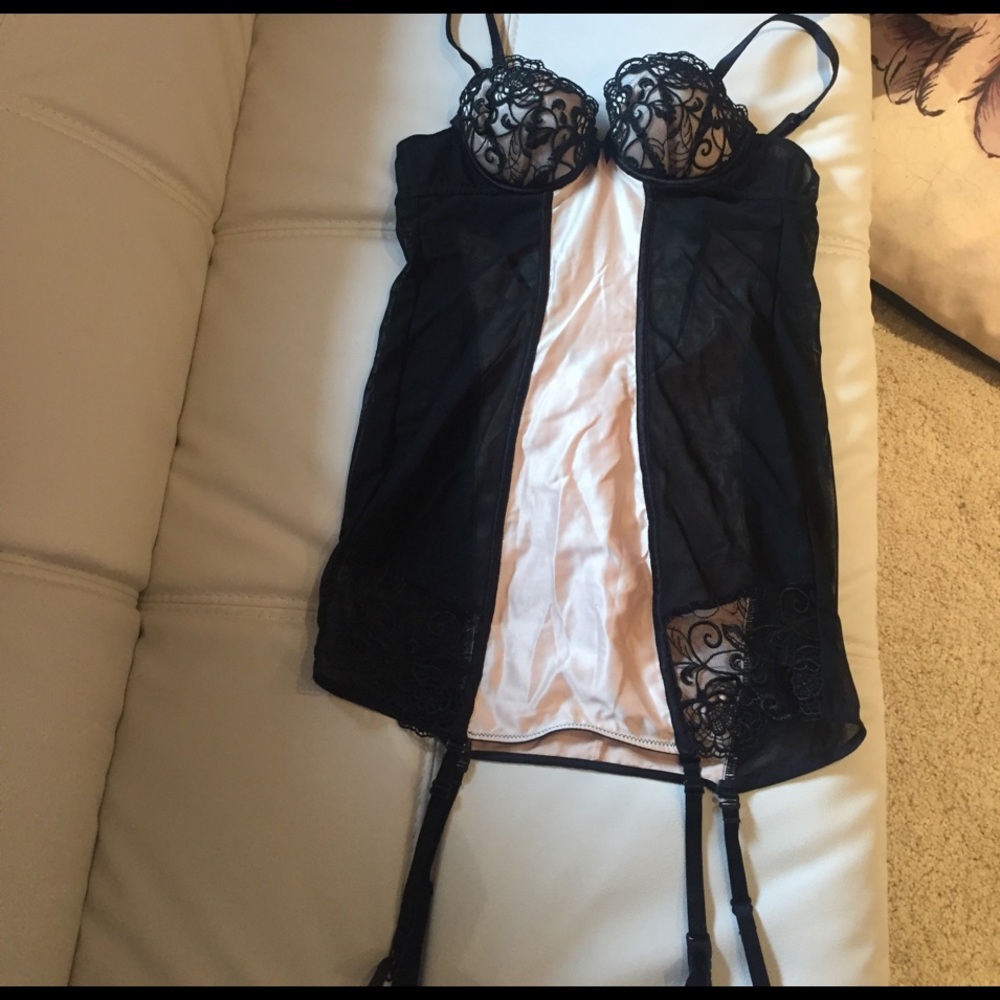 Black and cream lingerie