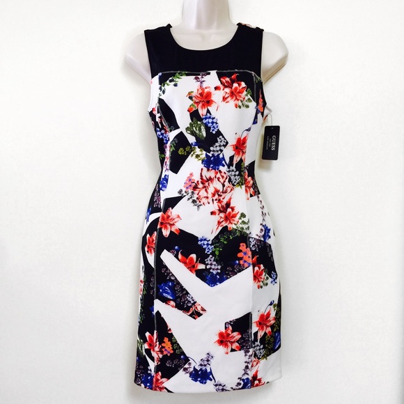 Guess Dresses & Skirts - 🎉HP🎉 GUESS Floral Scuba Sheath Dress